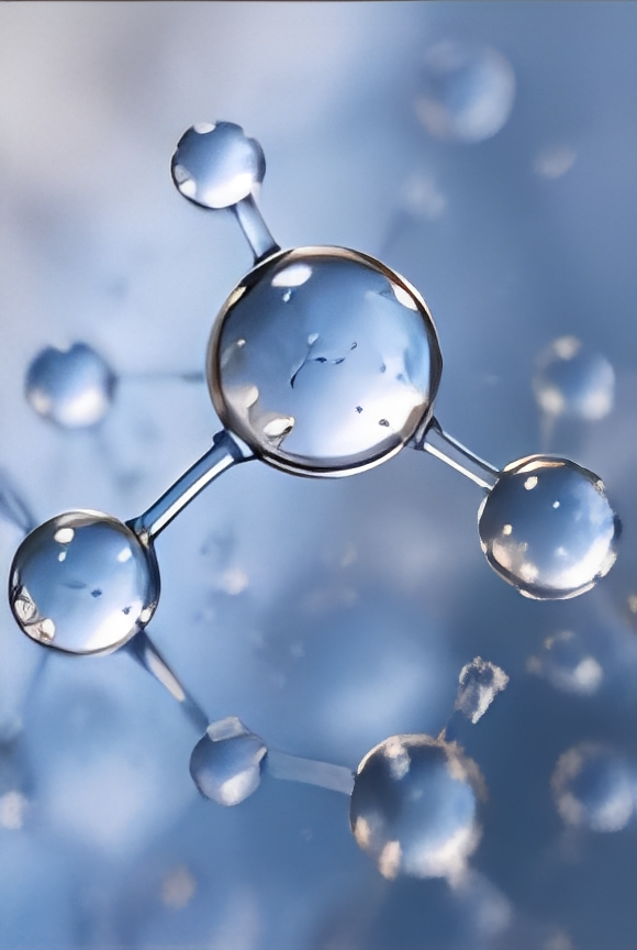 Close-up of a molecular structure design