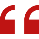 Bold red quotes graphic design