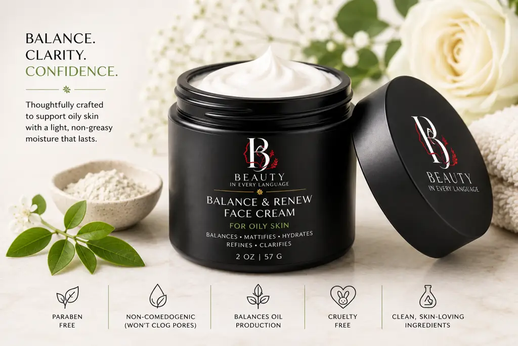 Beauty Balance face cream packaging